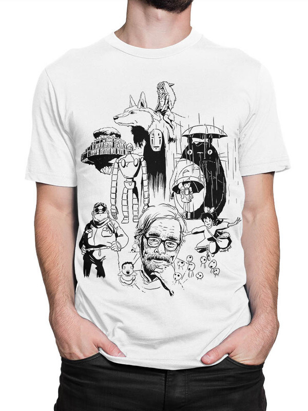 

Футболка мужская Dream Shirts Фильмы Студии Гибли белая 3XL, Фильмы Студии Гибли