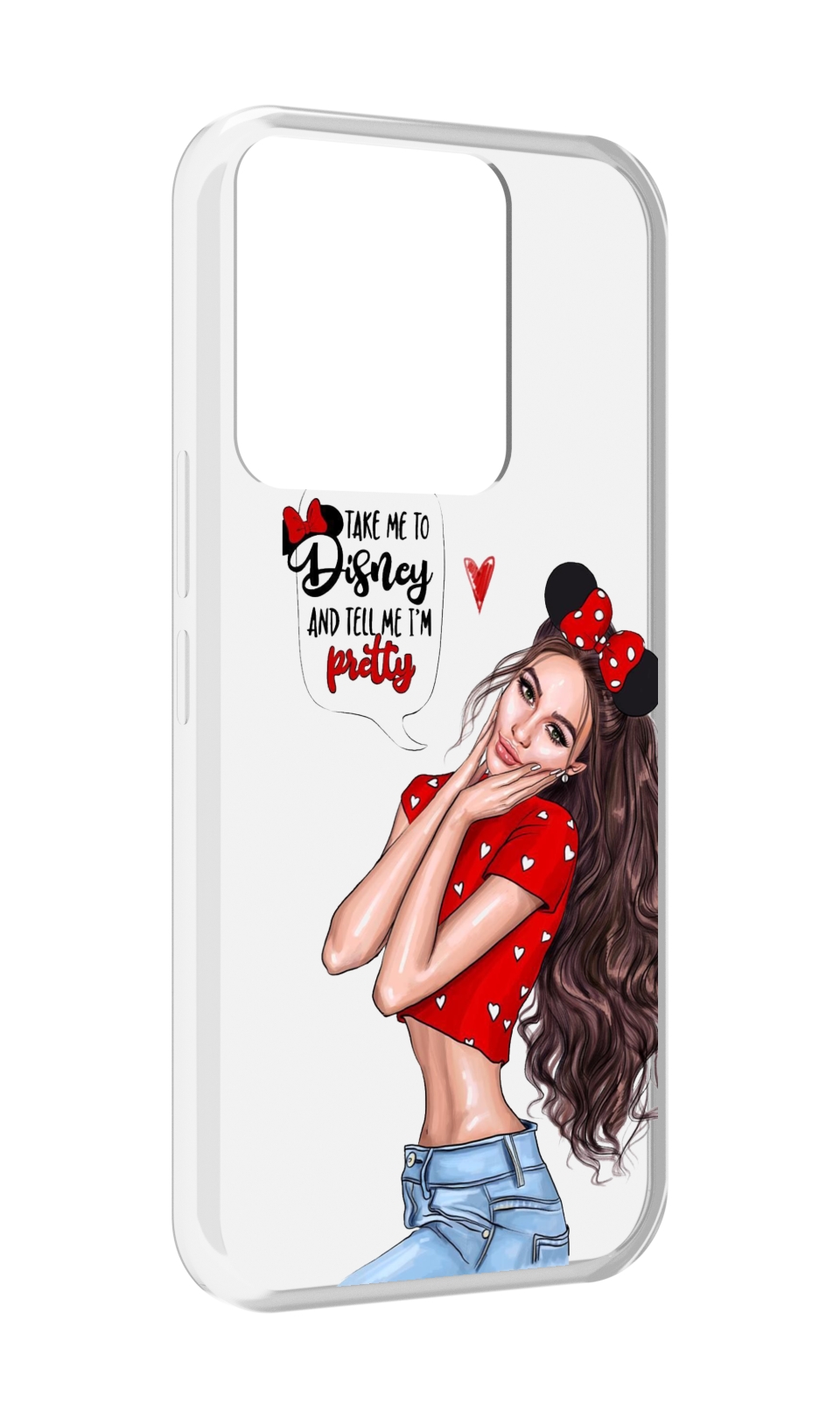 

Чехол MyPads Девушка-Мини женский для Tecno Spark Go 2022 / Tecno Spark 8C, Прозрачный, Tocco