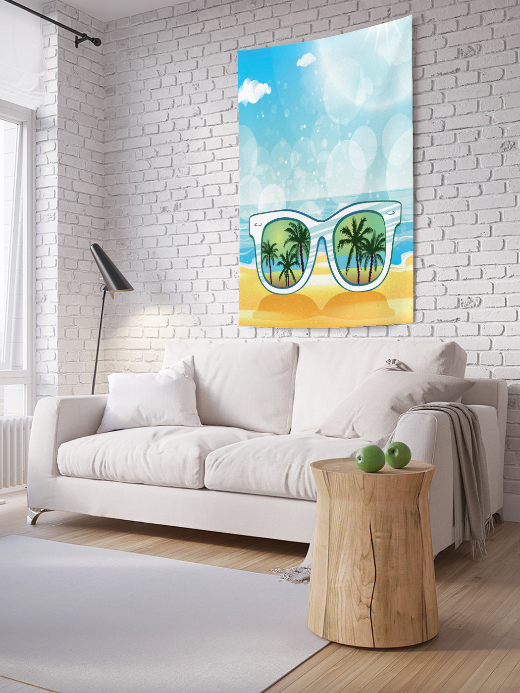

Вертикальное фотопанно на стену JoyArty Очки на пляже 150x200 см, Очки на пляже