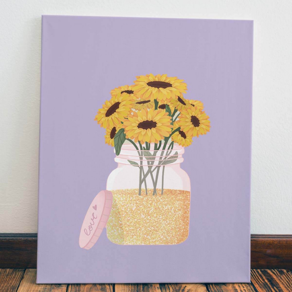 

Картина Red Panda Минималистичные цветы в банке40x60