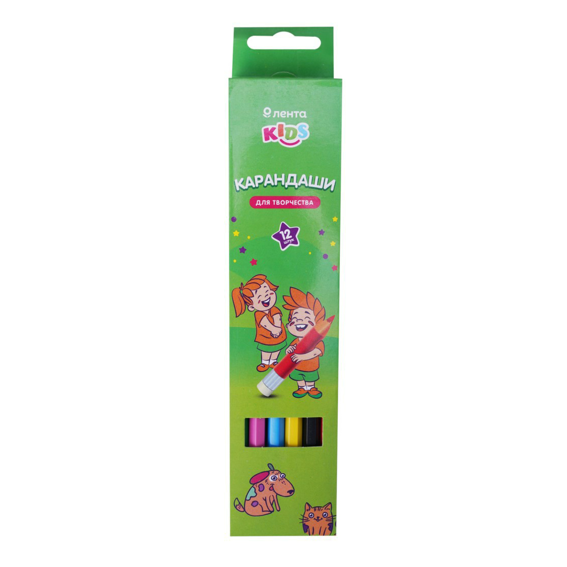 

Карандаши Лента Kids 12 цветов, Разноцветные
