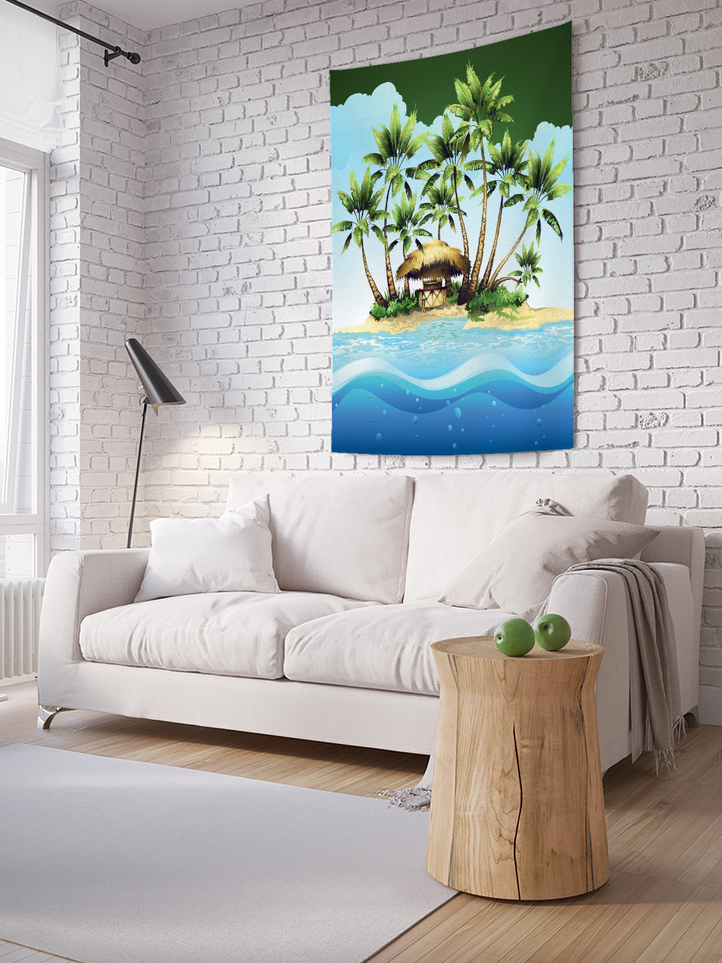 

Вертикальное фотопанно на стену JoyArty остров с навесом 150x200 см, остров с навесом