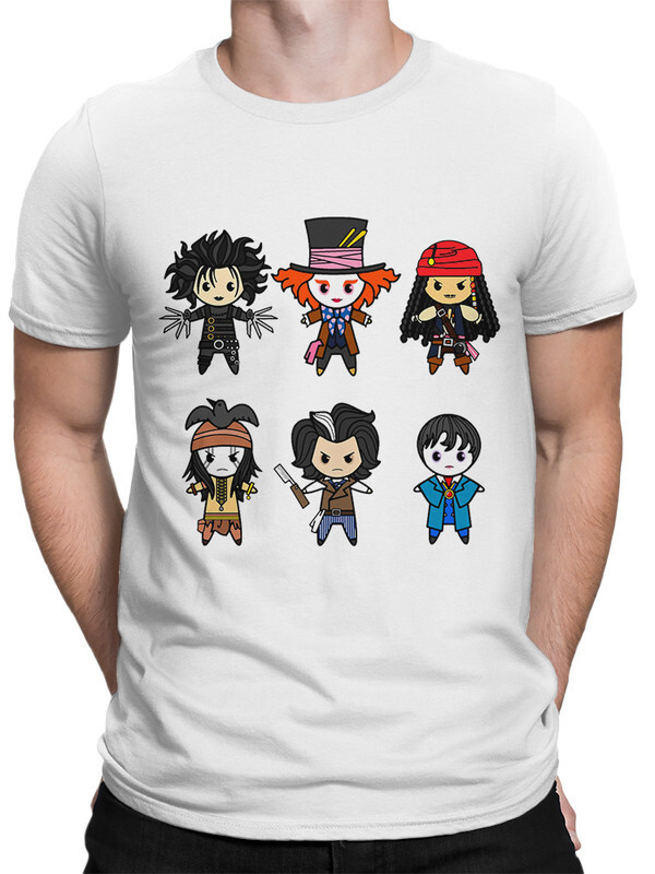 

Футболка мужская Dream Shirts Роли Джонни Деппа белая L, Белый, Роли Джонни Деппа
