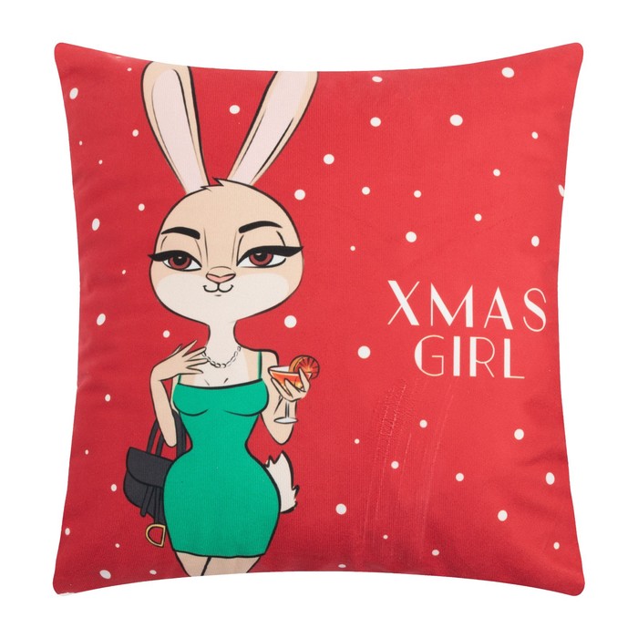 

Чехол на подушку Этель Xmas girl , 40x40 , 100 п/э, велюр