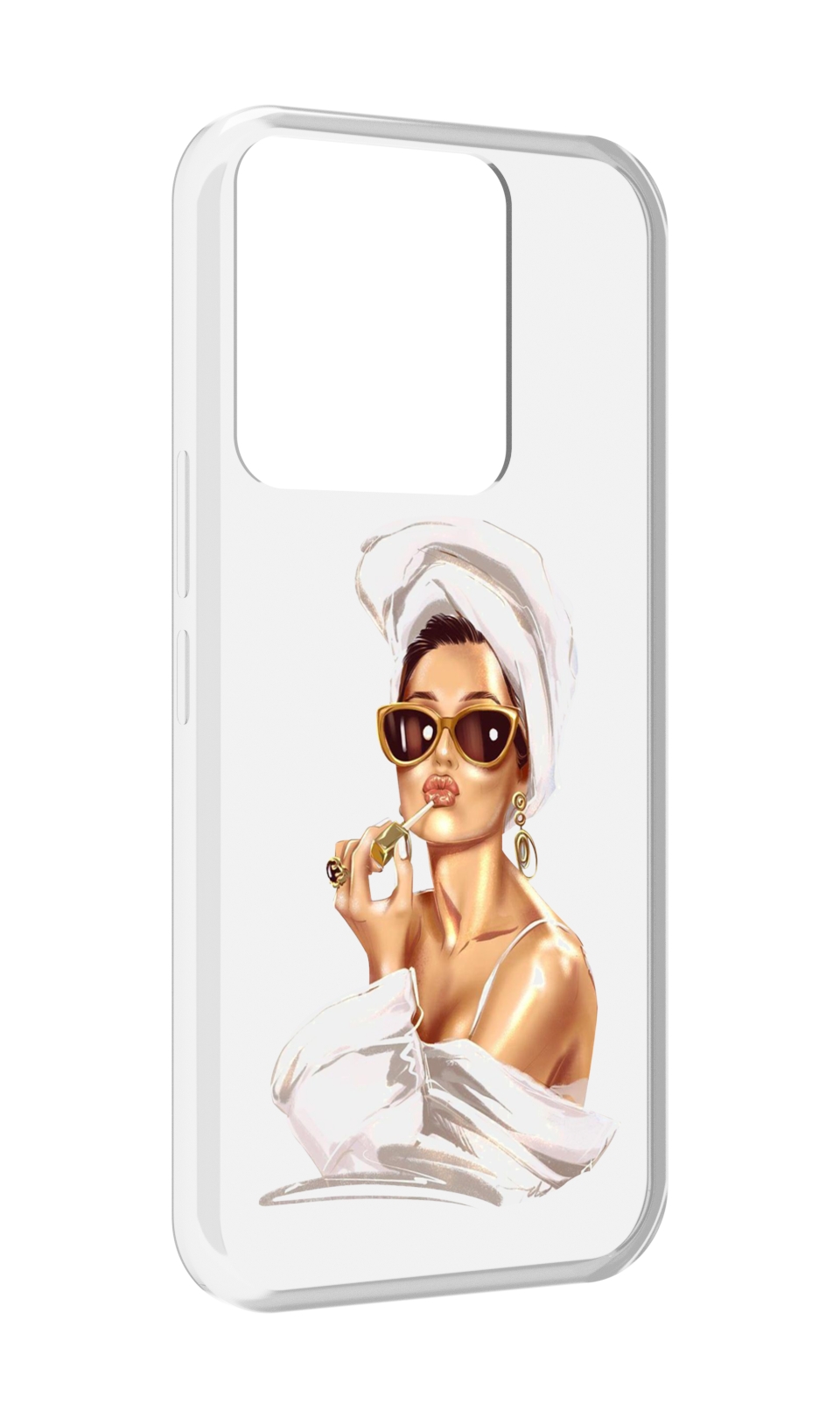 

Чехол MyPads Девушка-утром женский для Tecno Spark Go 2022 / Tecno Spark 8C, Прозрачный, Tocco