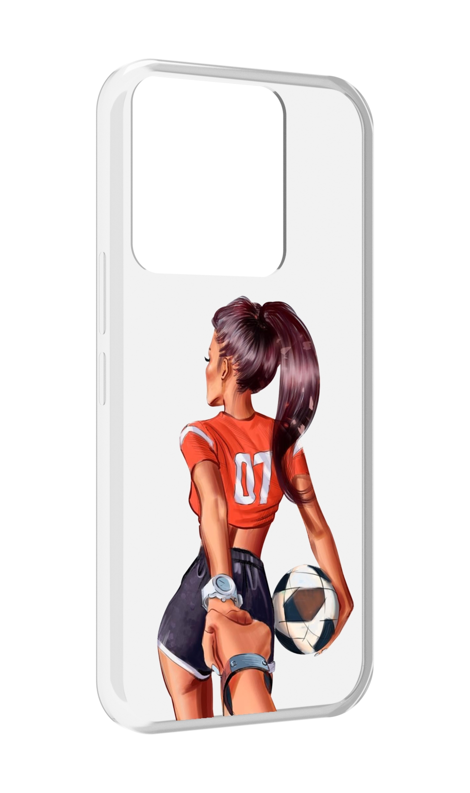 

Чехол MyPads Девушка-футболистка женский для Tecno Spark Go 2022 / Tecno Spark 8C, Прозрачный, Tocco