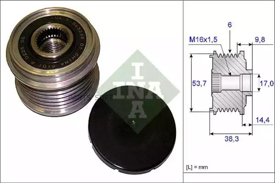 

INA Шкив генератора INA 535 0203 10