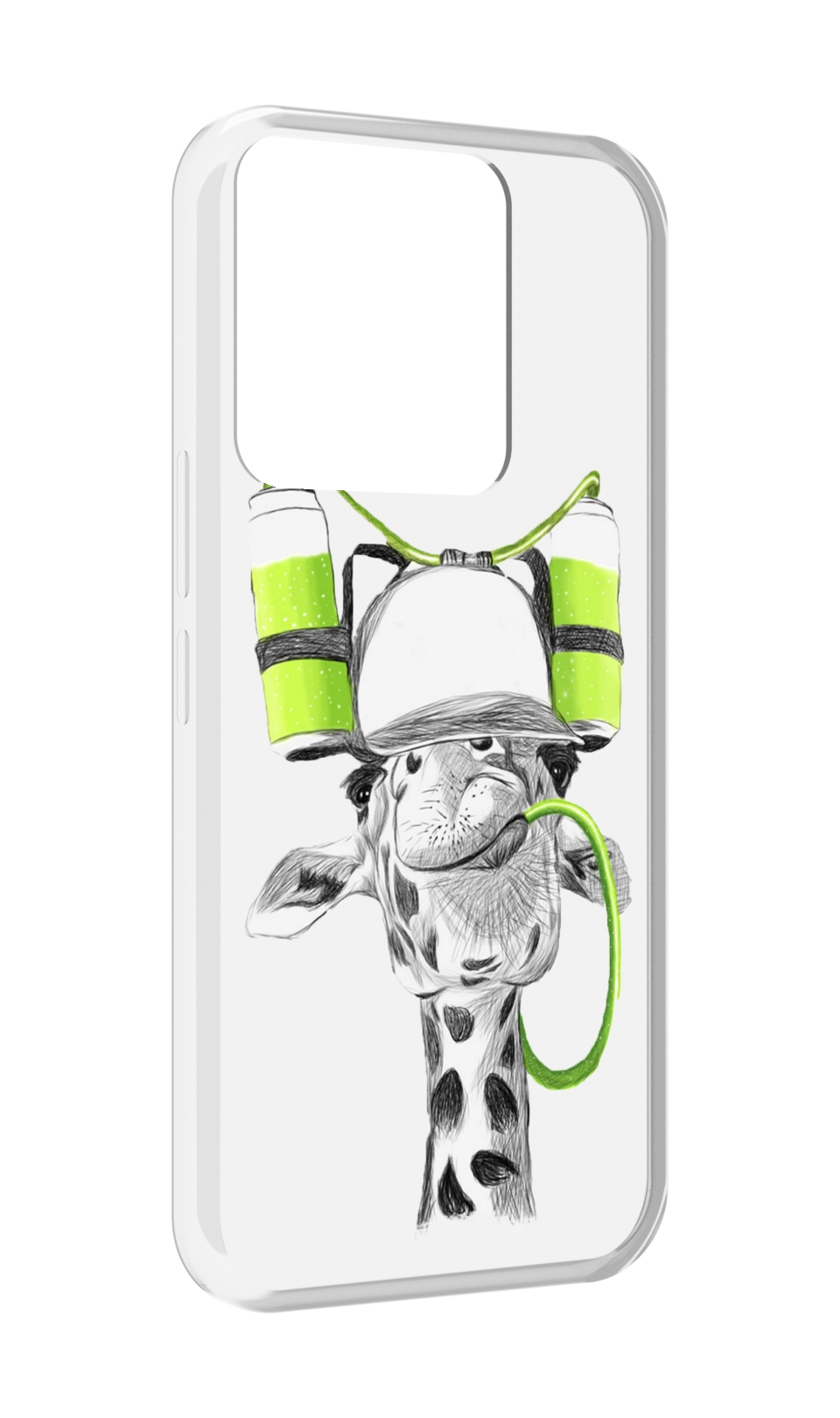 

Чехол MyPads Жираф для Tecno Spark Go 2022 / Tecno Spark 8C, Прозрачный, Tocco