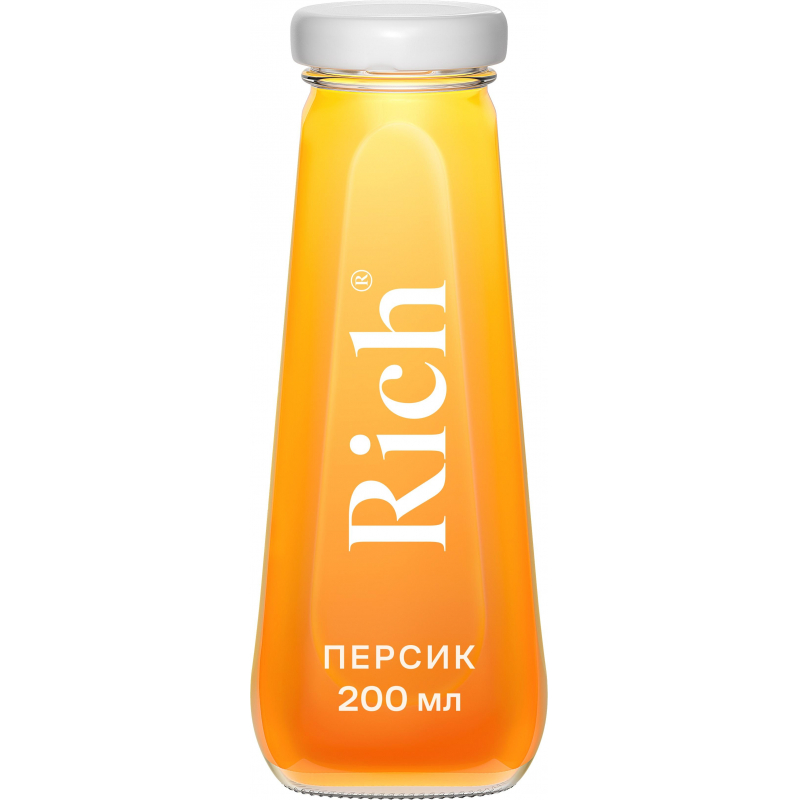 Сок Rich персик стекл. бут. 0,2л 12 шт/уп