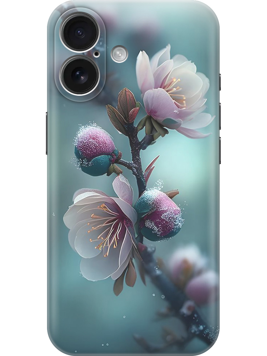 

Силиконовый чехол на Apple iPhone 16 с принтом "Распускающиеся бутоны", Прозрачный;белый;голубой, 785196521