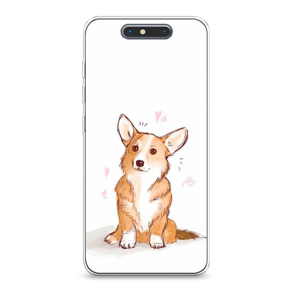 

Чехол Awog на ZTE Blade V8 / ЗТЕ Блэйд V8 "Корги любовь", Разноцветный, 131250-1