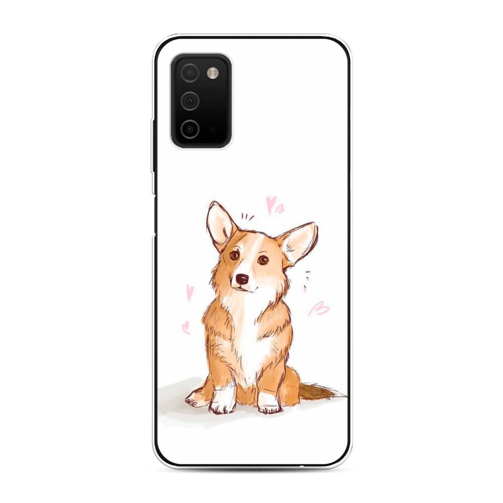 Чехол Awog на Samsung Galaxy A03S / Самсунг A03S Корги любовь