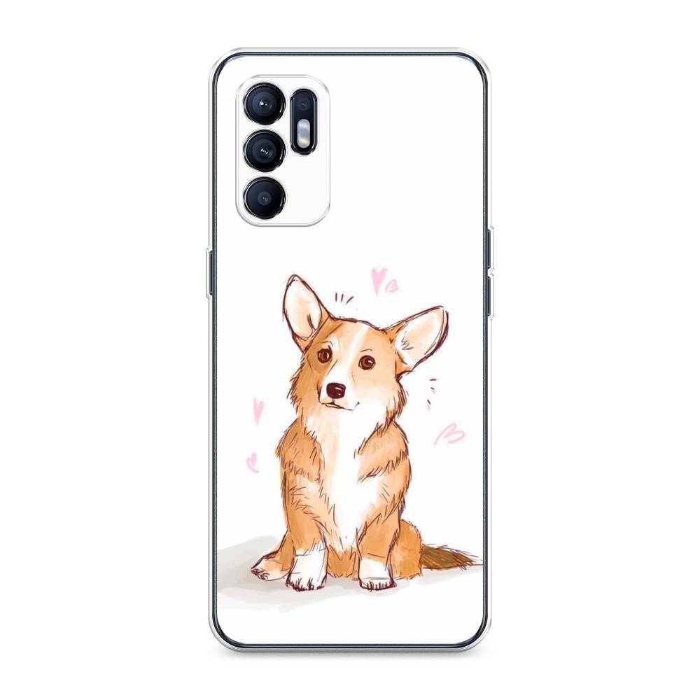 

Чехол Awog на Oppo Reno 6 "Корги любовь", Разноцветный, 257850-1