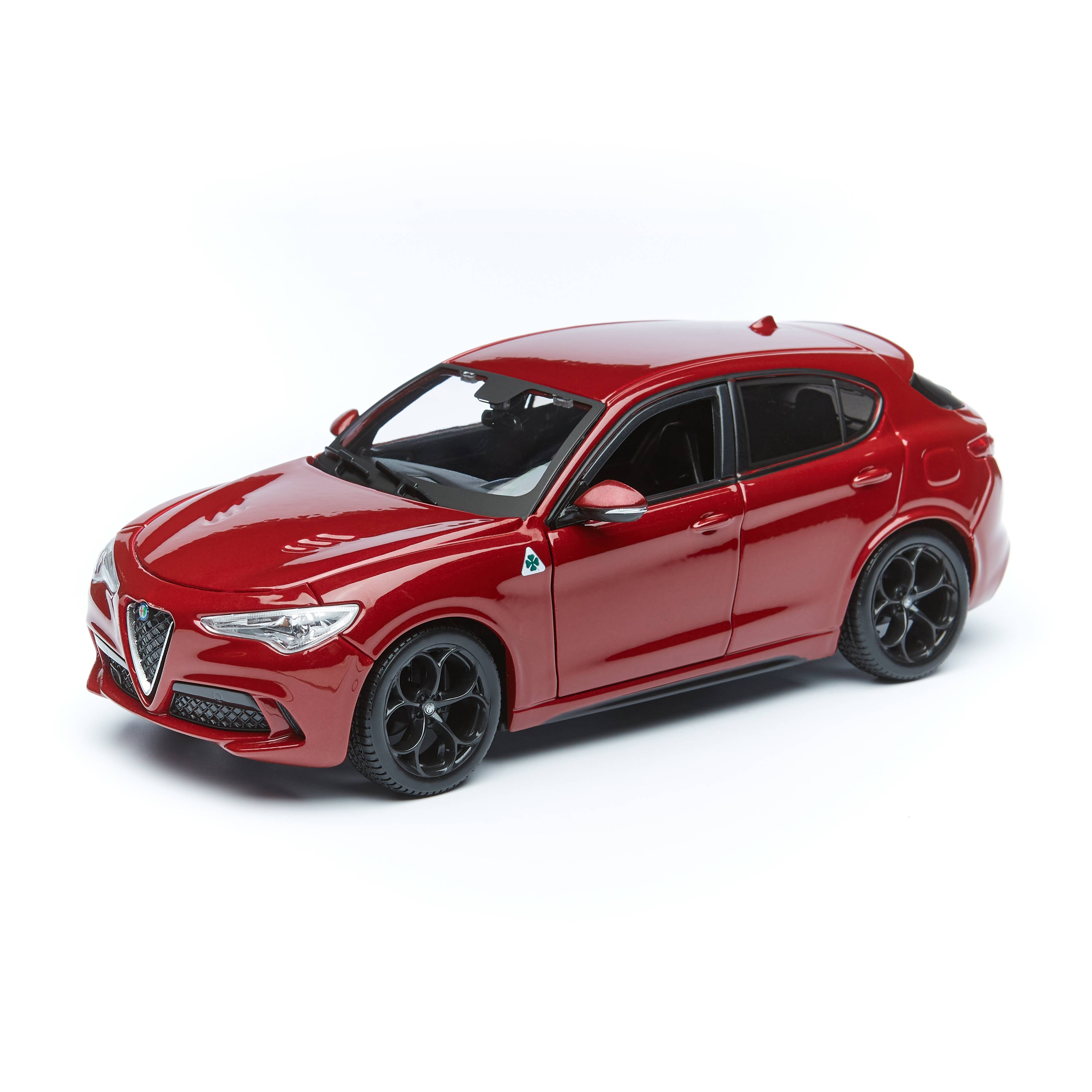 

Bburago Машинка металлическая Alfa Romeo Stelvio, 1:24, красный металлик 18-21086, 18-21086