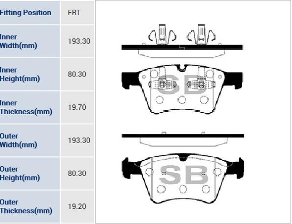 

Тормозные колодки Sangsin brake SP1935