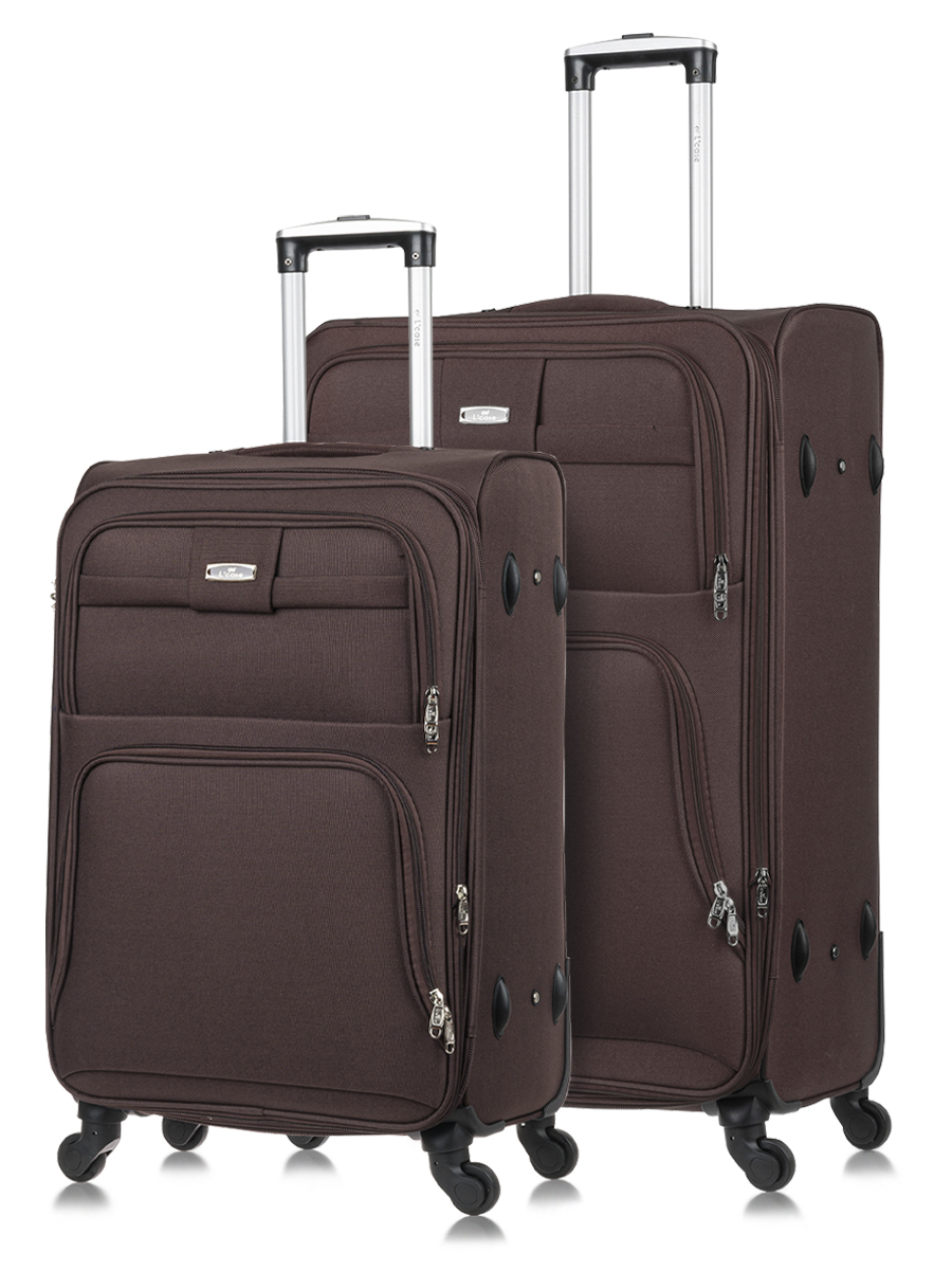 

Комплект чемоданов унисекс L'Case Barcelona кофе M/L, Коричневый, Barcelona