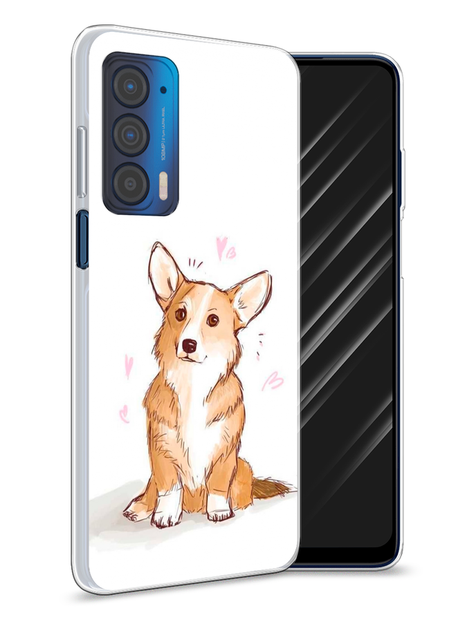 

Чехол Awog на Motorola Edge (2021) "Корги любовь", Разноцветный, 242950-1