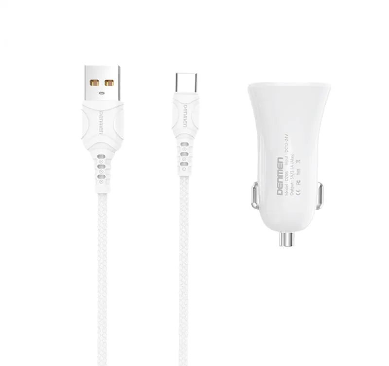 

АЗУ micro USB, быстрая зарядка, блок на 2 USB 3.1A + провод 1м, белый, DZ06V