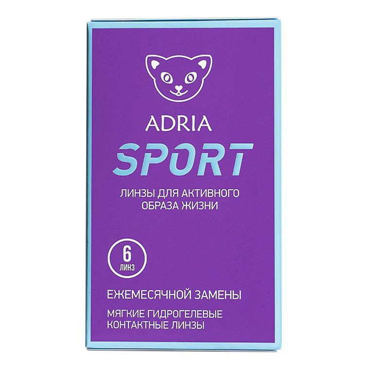 

Контактные линзы Adria Sport ежемесячные R 8,6 D -4,00 6 шт.