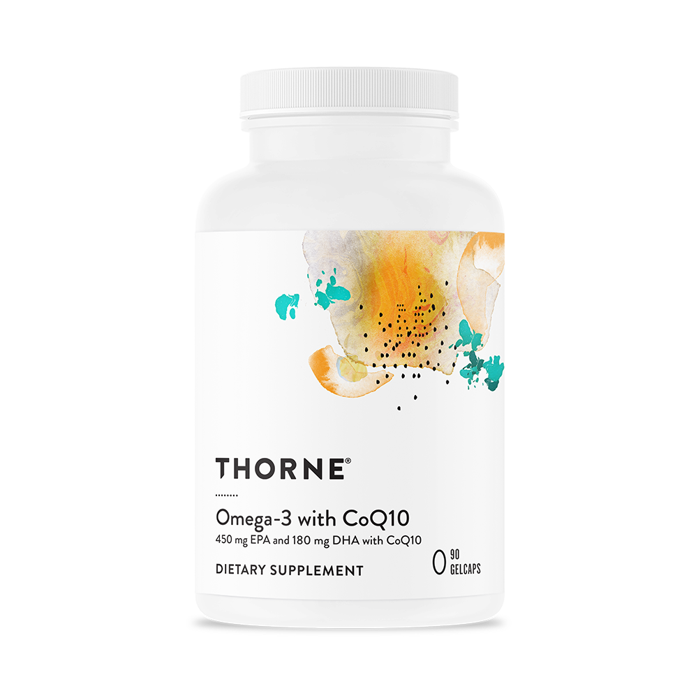 

Омега-3 с коэнзимом Q10, Omega-3 w/ CoQ10, Thorne Research, (90 капсул), Omega-3