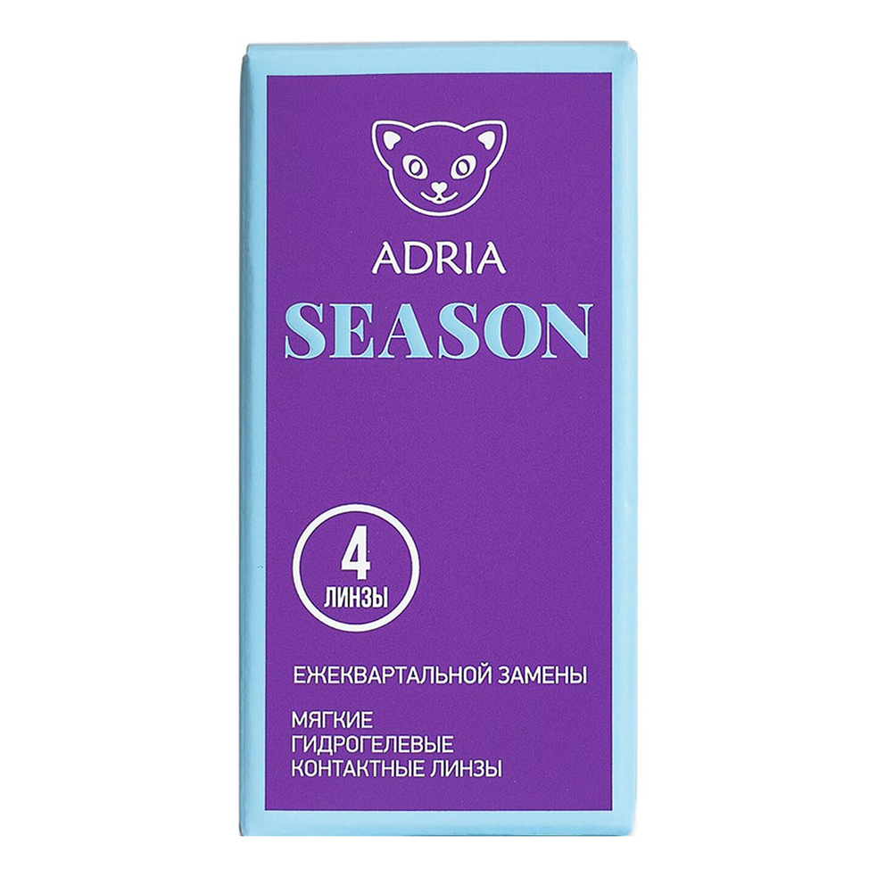 

Контактные линзы Adria Season квартальные R 8,6 D -4,00 4 шт.