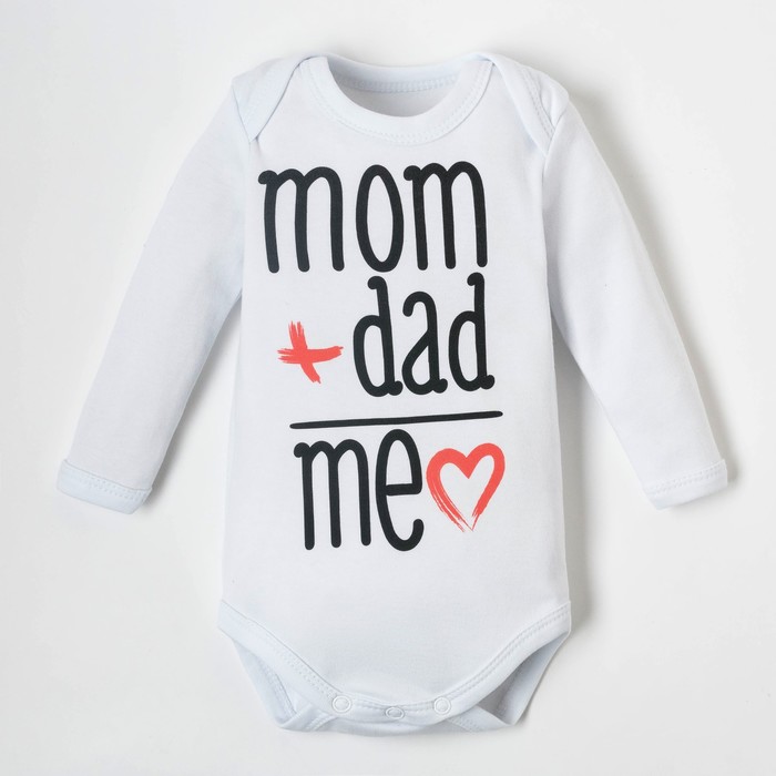 

Боди детское Крошка Я Mom+Dad, белый, 92, Mom+Dad