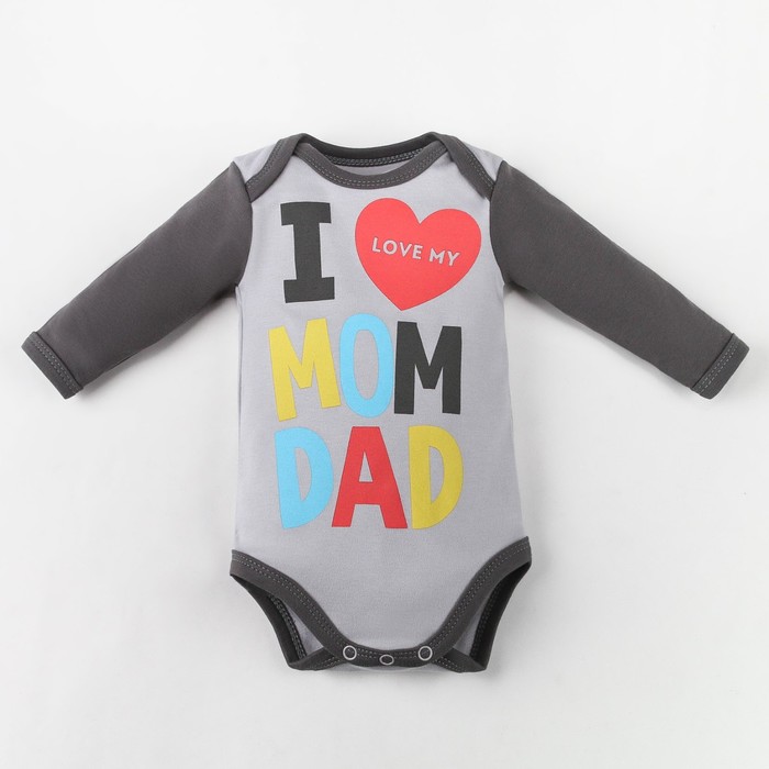 

Боди детское Крошка Я Mum and Dad, Серый, 86, Mum and Dad