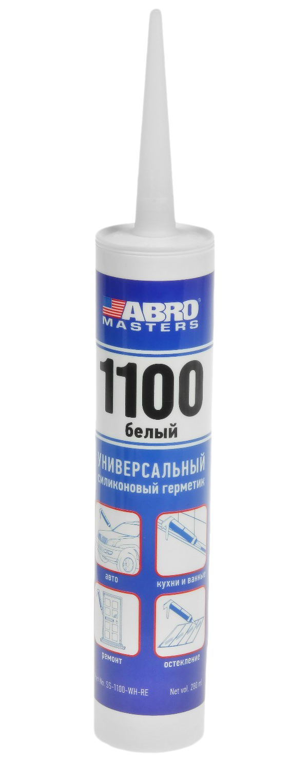 

ABRO SS1100WH Герметик силиконовый 1100 ABRO MASTERS (белый) 280 мл
