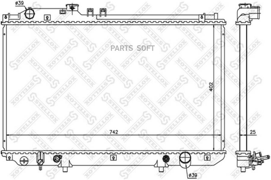 

STELLOX 1026316SX 10-26316-SX_радиатор системы охлаждения АКПП\ Lexus SC 4.3i 32V 01 1шт