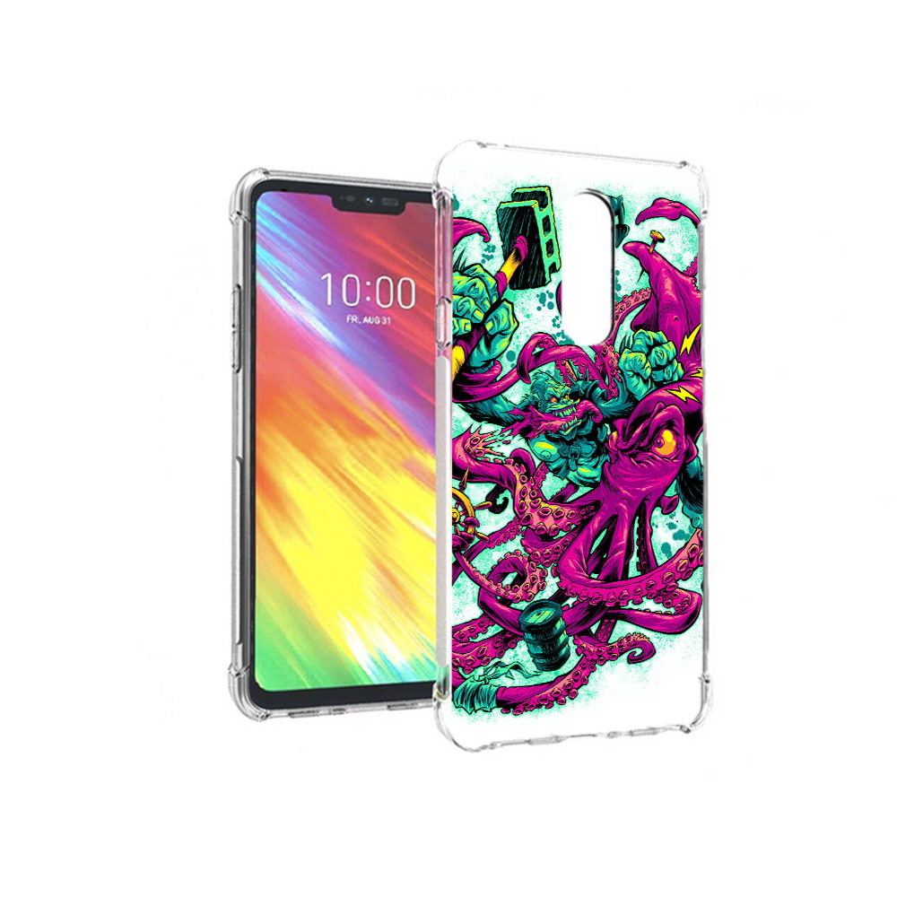 

Чехол MyPads Tocco для LG G7 фиолетовый кракен (PT124618.72.657), Прозрачный, Tocco