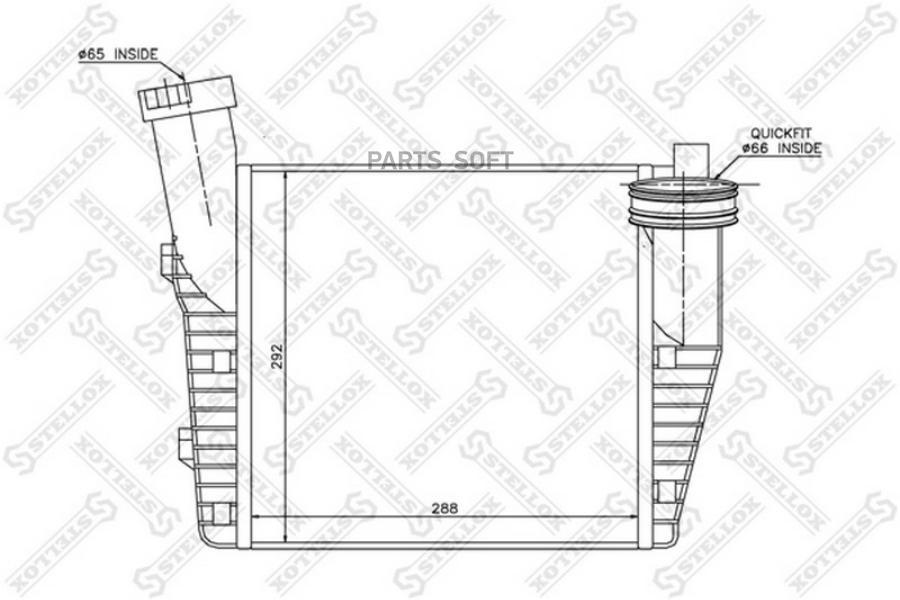 

STELLOX 1040083SX 10-40083-SX_интеркулер левый\ VW Touareg 3.0TDi 04 1шт