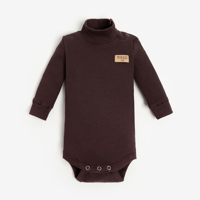 

Боди детское MINAKU Basic Line BABY, коричневый, 74, Basic Line BABY