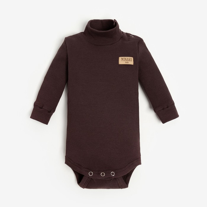 

Боди детское MINAKU Basic Line BABY, коричневый, 80, Basic Line BABY