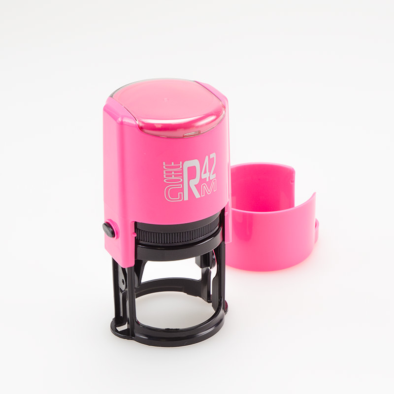 GRM R 42 office+BOX - Black Edition. Автоматическая оснастка для печати, корпус розовая ды