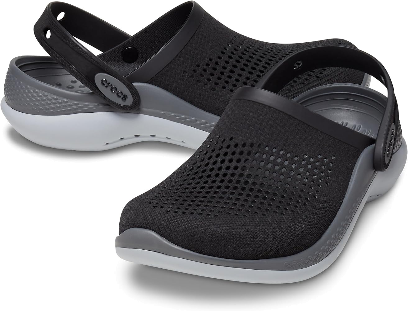 Сабо унисекс Crocs LiteRide 360 Clog черные M6 US; W8 US черный