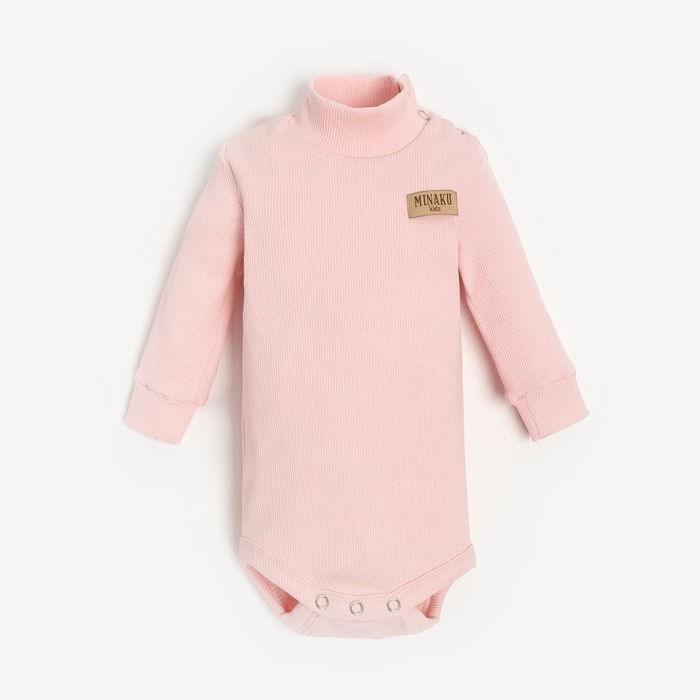 Боди детское MINAKU Basic Line BABY, розовый, 92