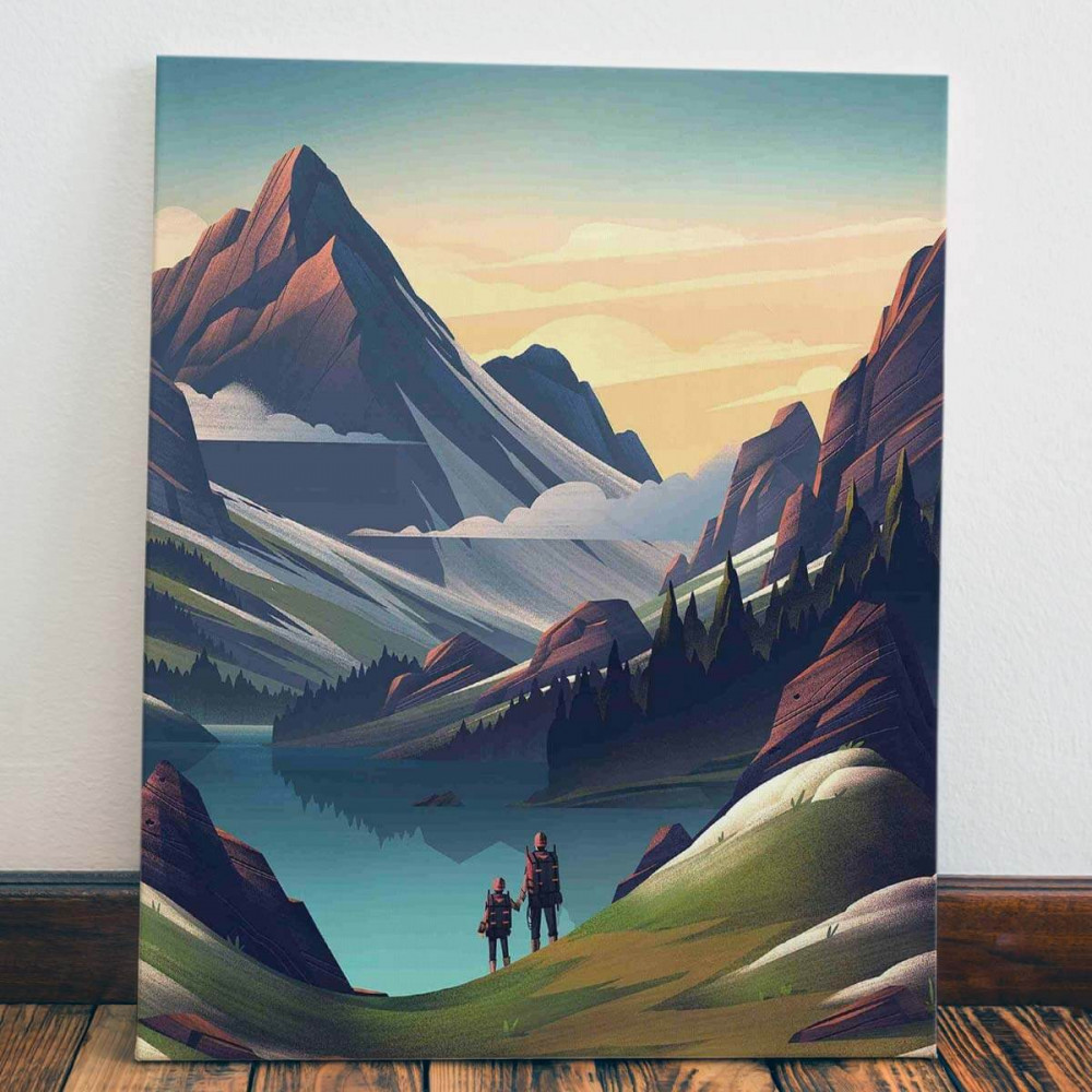 

Картина Red Panda Поход в горы40x60