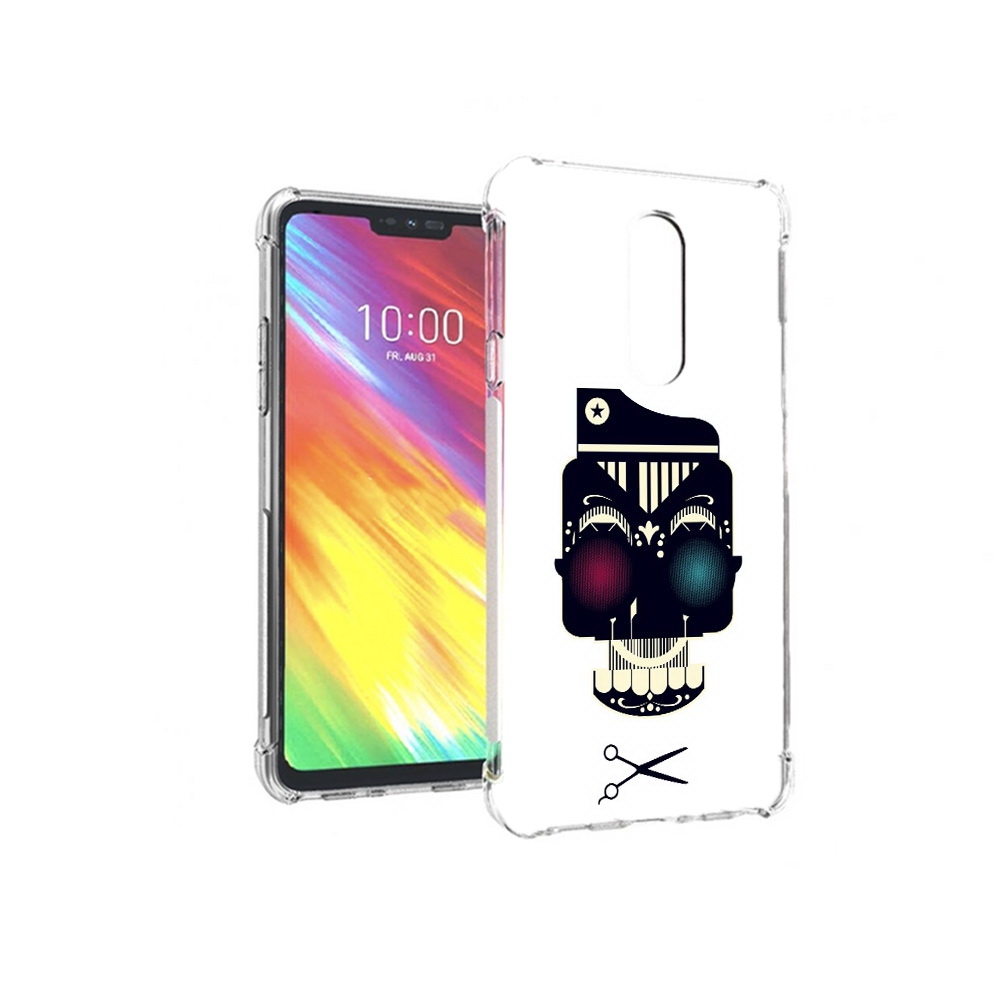

Чехол MyPads Tocco для LG G7 черно белый скелет с яркими глазами (PT124618.72.687), Прозрачный, Tocco