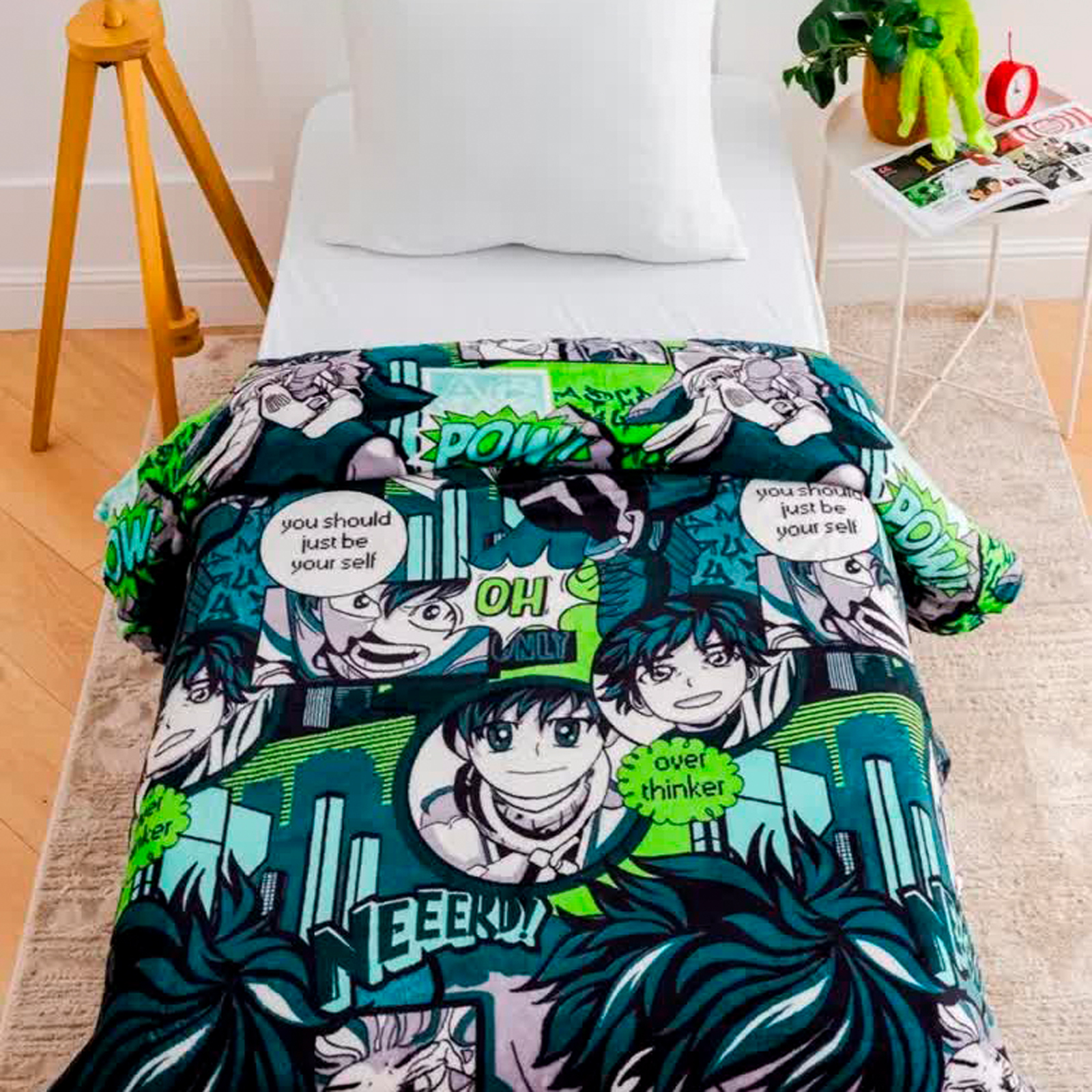 Плед Павлинка FREEDom Anime Boys 1.5-спальный, велсофт, 200x150, разноцветный, 1 шт
