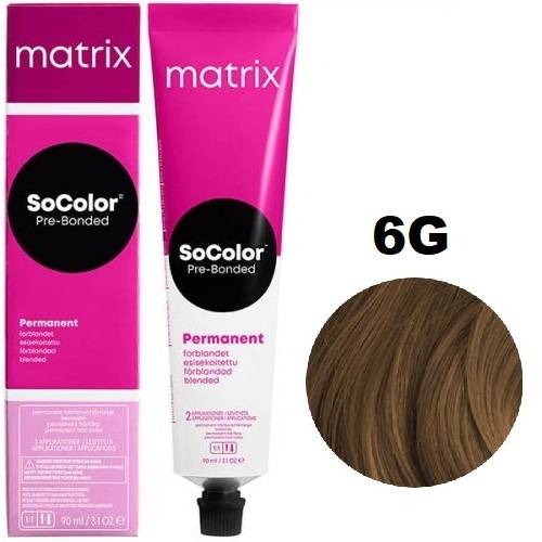 

Краска Matrix SoColor Pre-Bonded 6G темный блондин золотистый 90мл