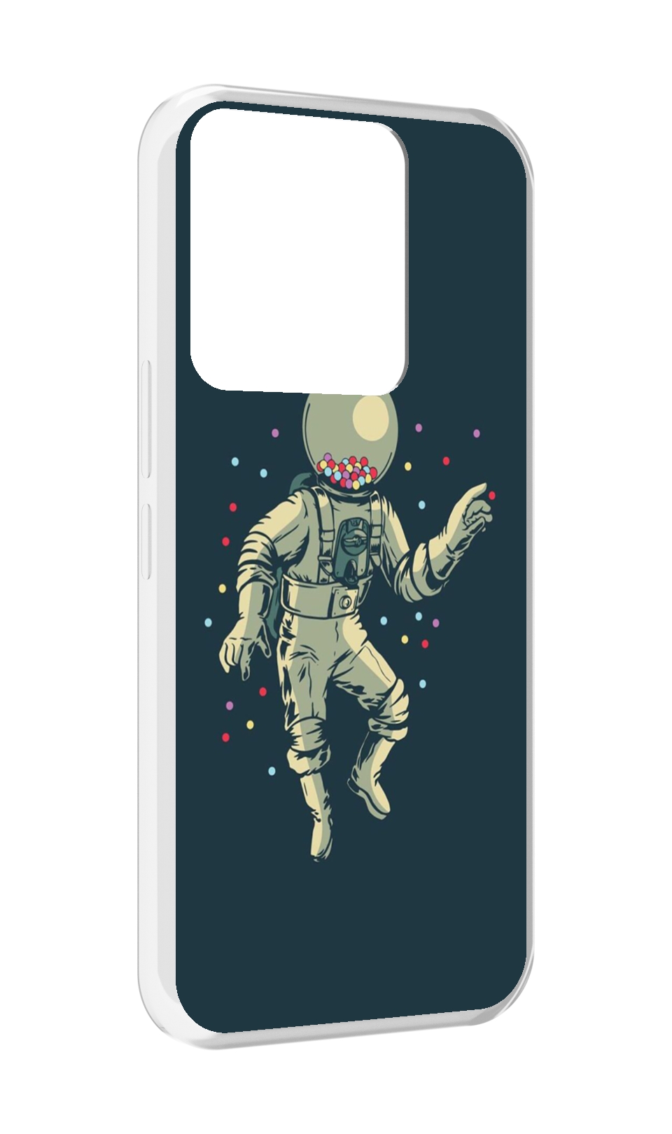 

Чехол MyPads Космонавт для Tecno Spark Go 2022 / Tecno Spark 8C, Прозрачный, Tocco