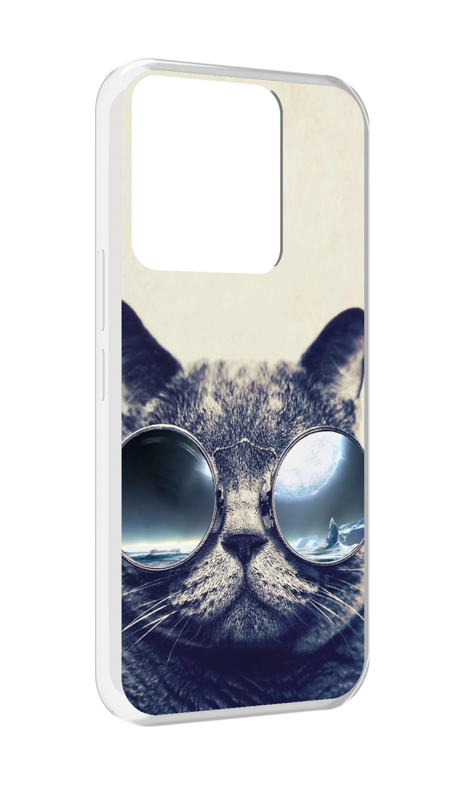 

Чехол MyPads Кот-в-очках-2 для Tecno Spark Go 2022 / Tecno Spark 8C, Прозрачный, Tocco