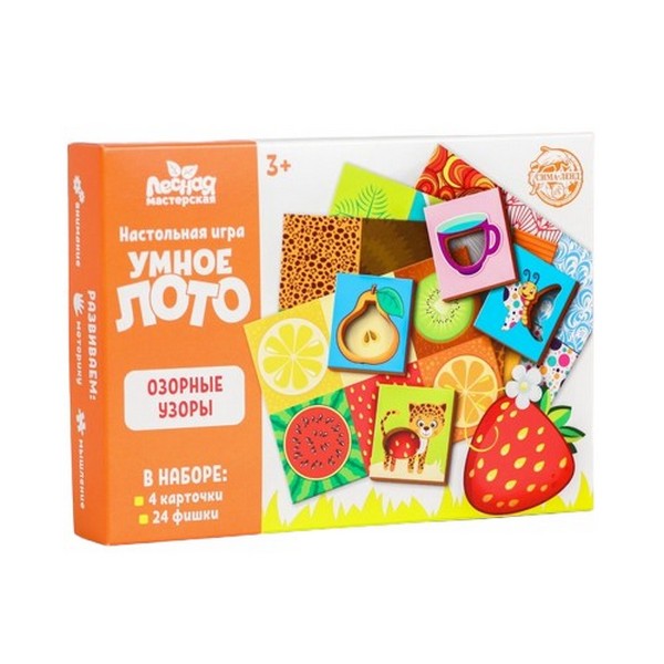 

Лото Лесная мастерская Озорные узоры, 24 фишки