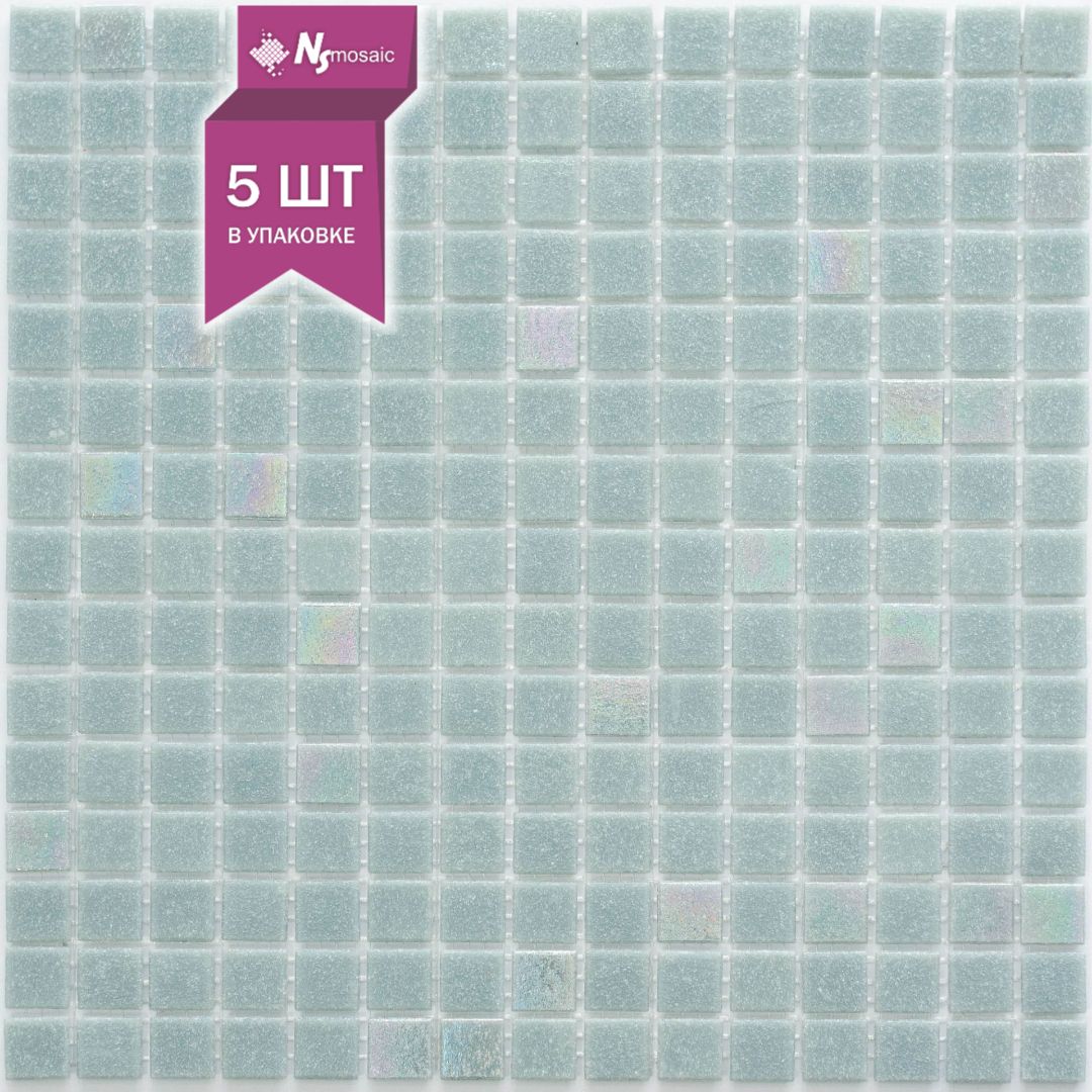 

Мозаика стеклянная NSmosaic MIX26 327x327 чип 20x20x4мм серый
