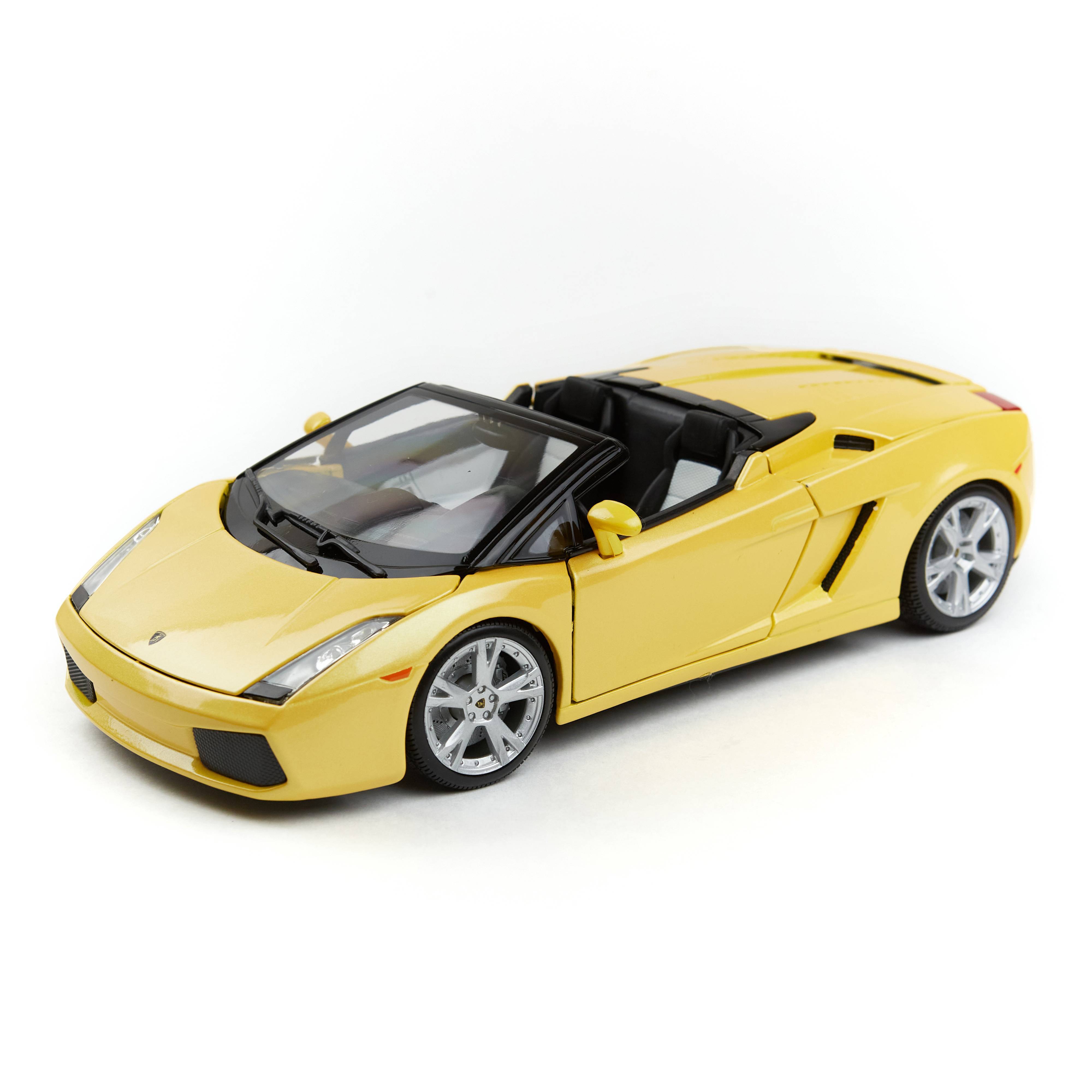 Bburago Коллекционная машинка 1:18 Lamborghini Gallardo Spyder, 18-12016, желтая 18-12016 коллекционная машинка bburago renault megane trophy желтый ралли 1 24