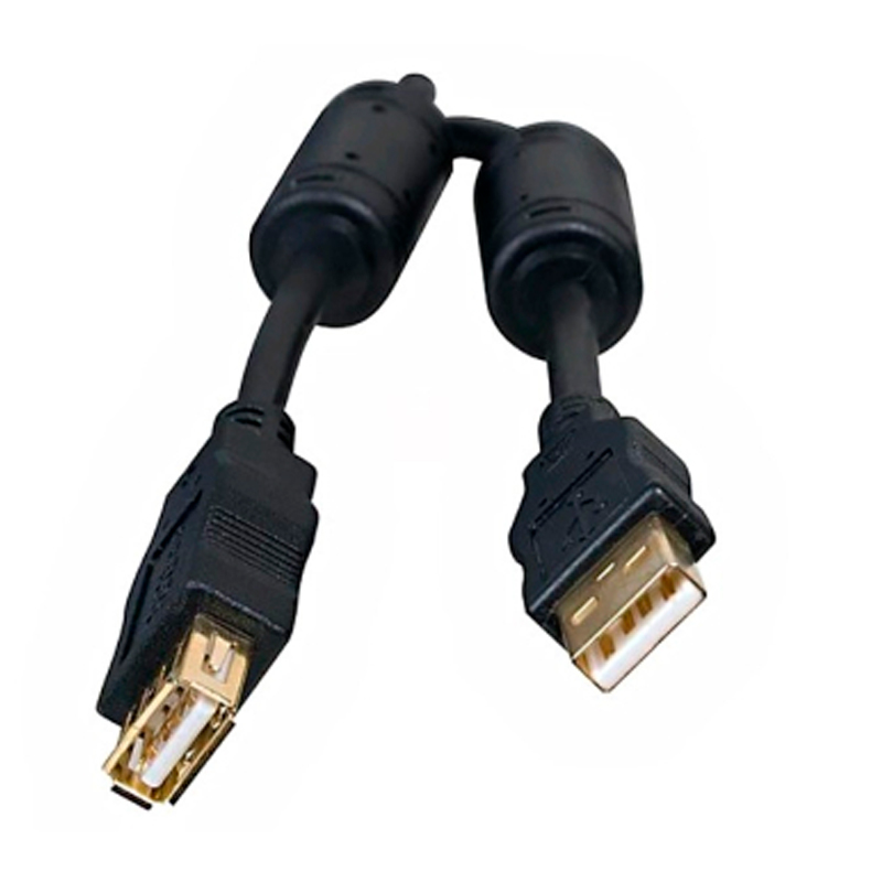 

Кабель Bion USB A - USB A вилка-розетка 1.8м (BXP-CCF-USB2-AMAF-018) черный
