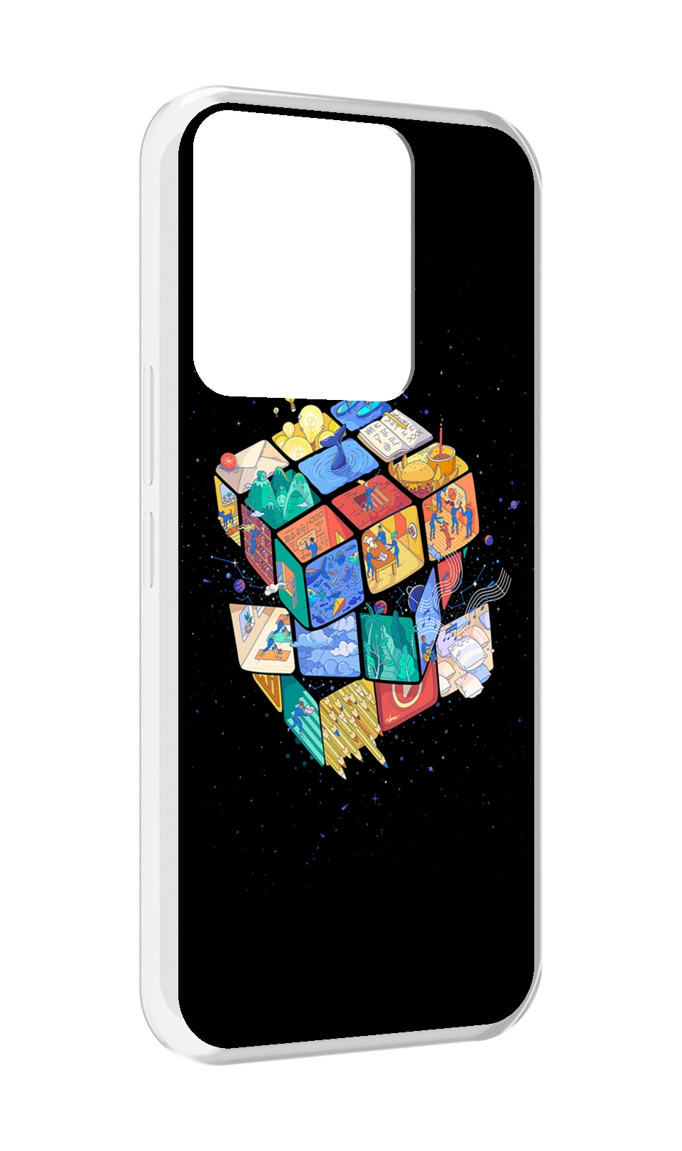 

Чехол MyPads Кубик-Рубика для Tecno Spark Go 2022 / Tecno Spark 8C, Прозрачный, Tocco