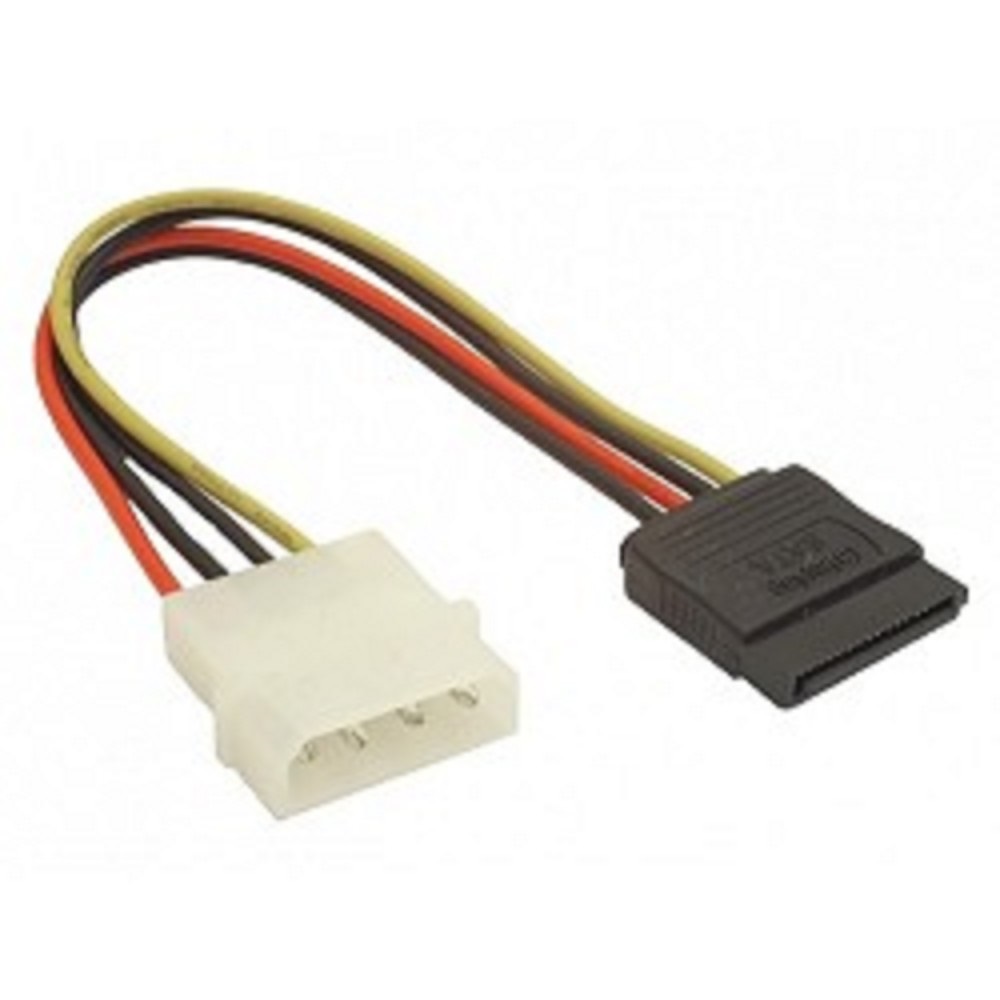 Кабель Bion Molex-SATA 15 pin 0.15м (BXP-SATA-PS-15CM) разноцветный