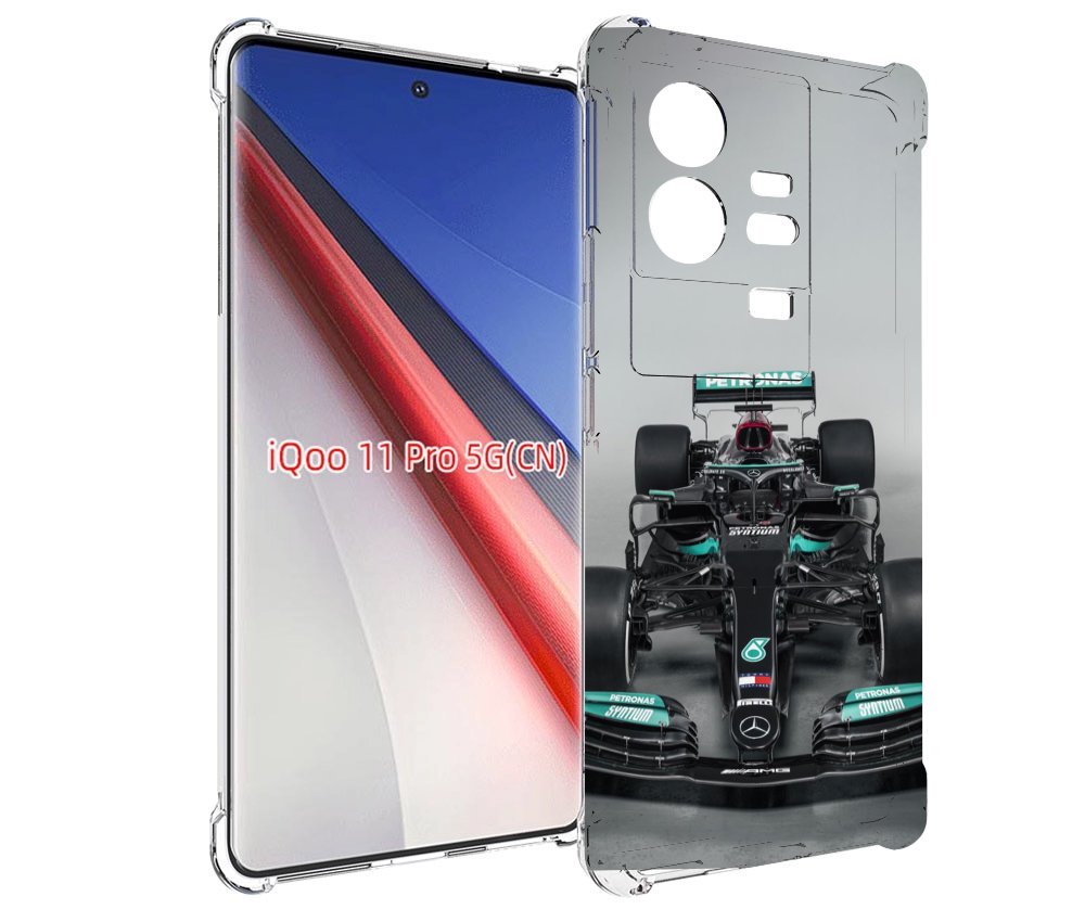 

Чехол бампер MyPads формула 1 мерседес для Vivo iQOO 11 Pro прот..., Прозрачный, Tocco