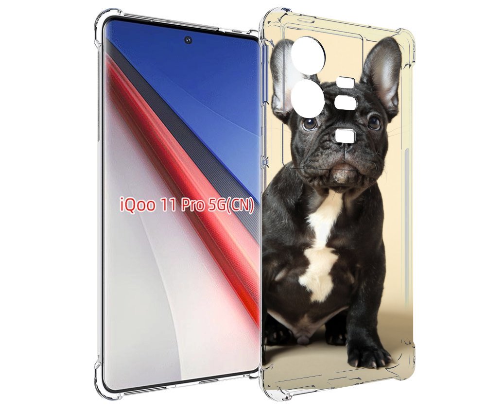 

Чехол бампер MyPads французскии бульдог для Vivo iQOO 11 Pro пр..., Прозрачный, Tocco